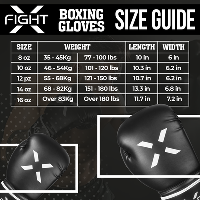 FightX Boxing Gloves for Men & Women Lightweight Punching Bag Kickboxing Gloves for Youth