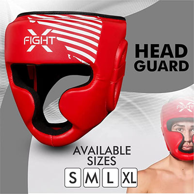 FightX Boxing Headgear for Men & Women Synthetic Leather - Perfect MMA Muay Thai Headgear