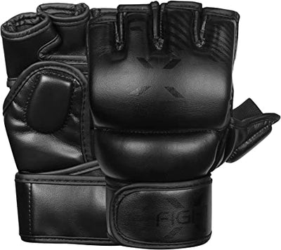 FightX MMA Gloves for Adults Training Grip Wristwrap Glove for Practice Sparring Glove